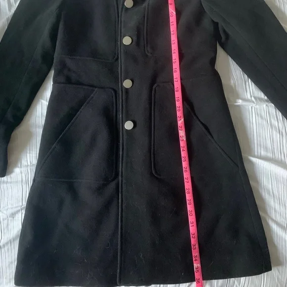 Kimi & Kai black wool walking coat, maternity Sz Med NWT - Picture 1 of 8